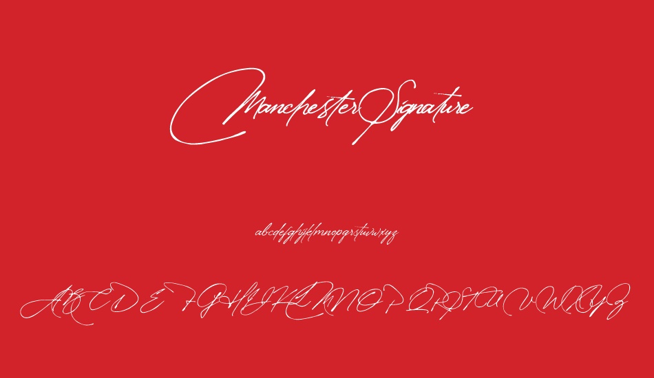 Manchester Signature font