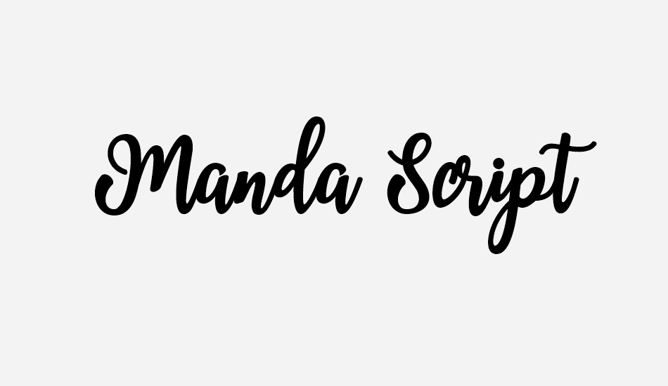 Manda Script font big