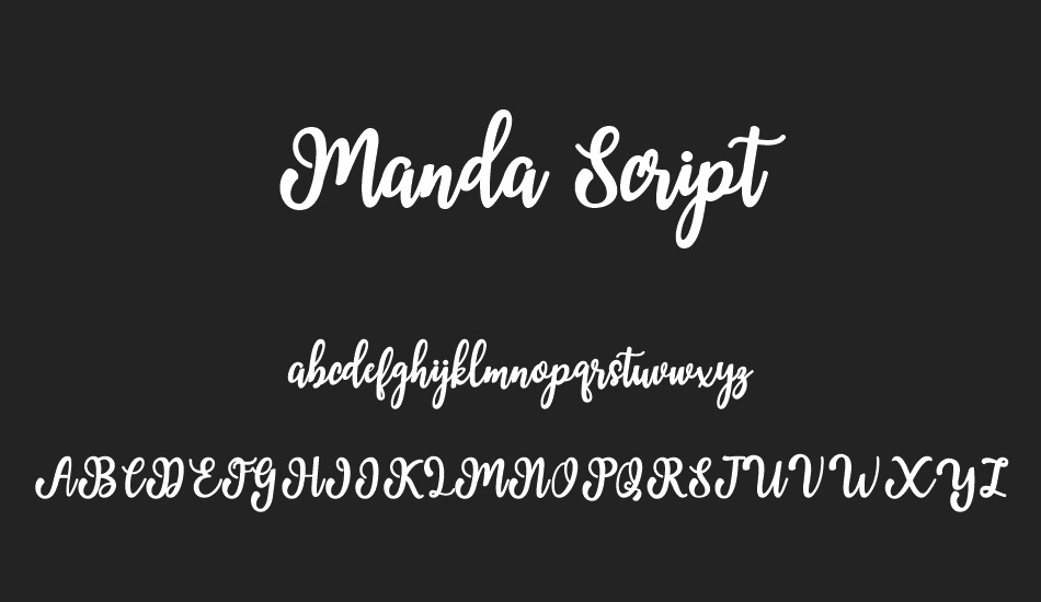 Manda Script font