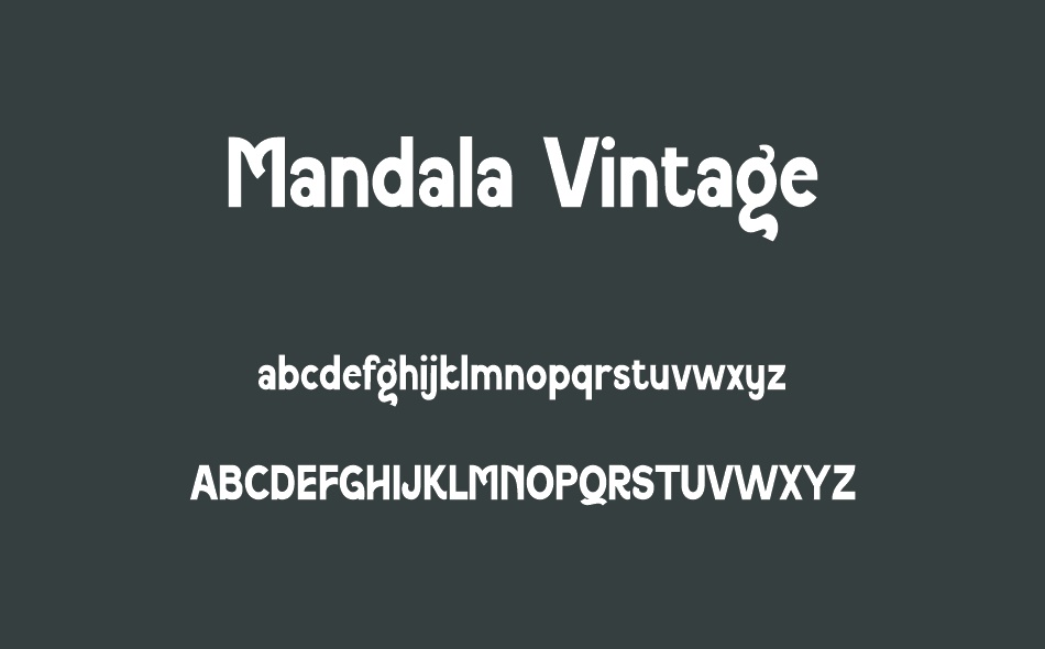 Mandala Vintage font