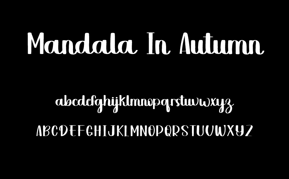 Mandala In Autumn font