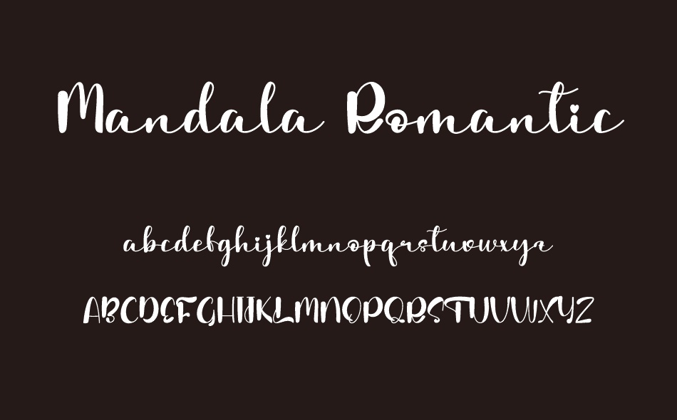 Mandala Romantic font