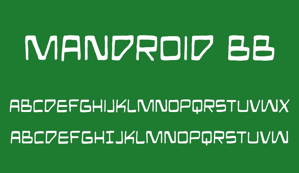 Mandroid BB font