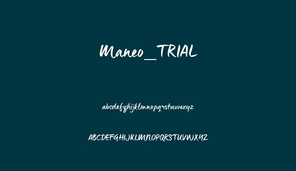 Maneo_TRIAL font