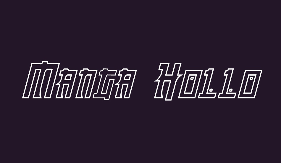 Manga Hollow font big