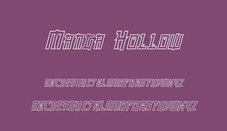 Manga Hollow font