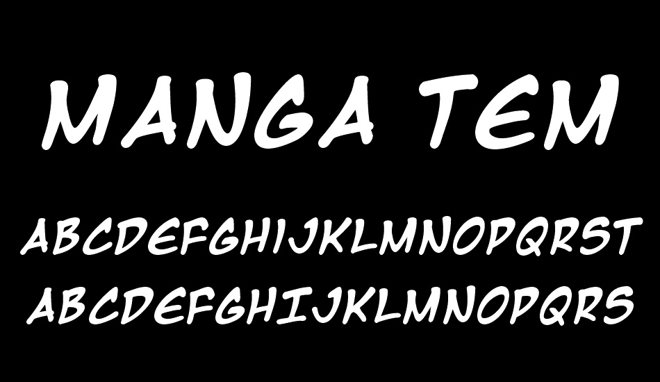 Manga Temple font