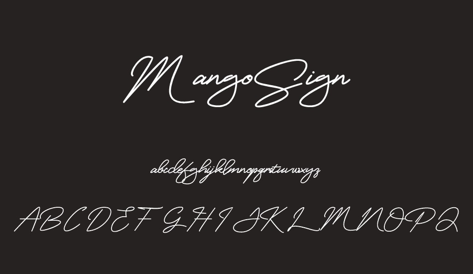 MangoSign font