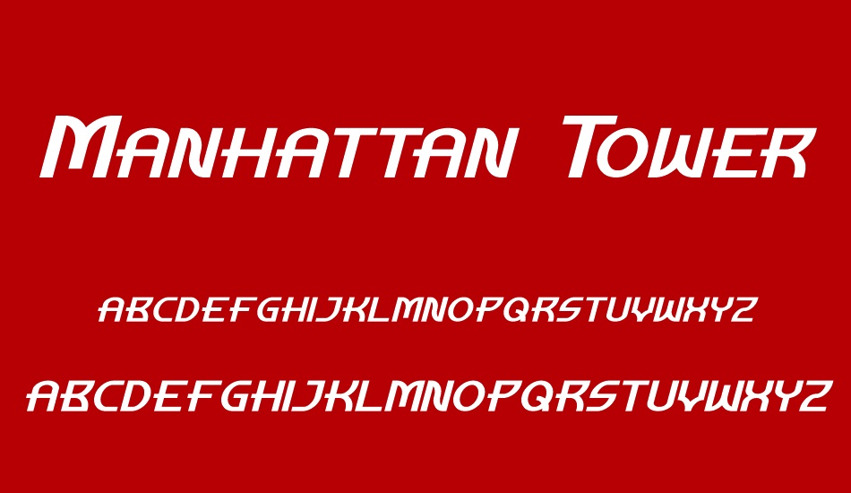 Manhattan Tower font