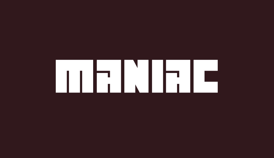 Maniac font big