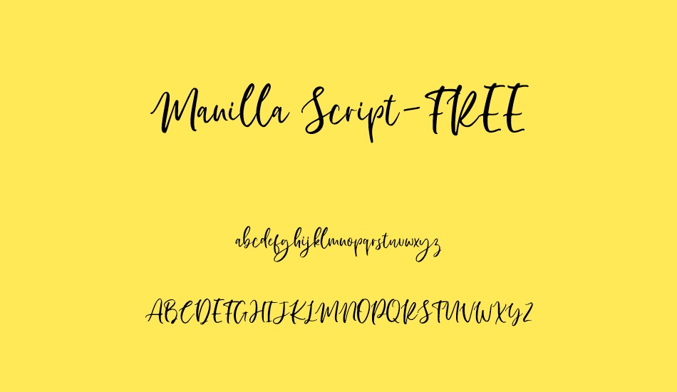 Manilla Script-FREE PERSONAL font