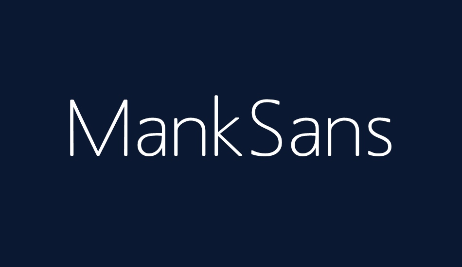 MankSans font big