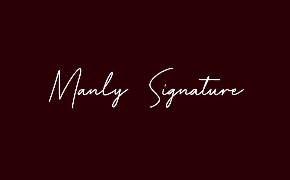 Manly Signature font big