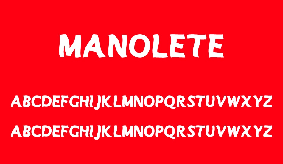 MANOLETE font