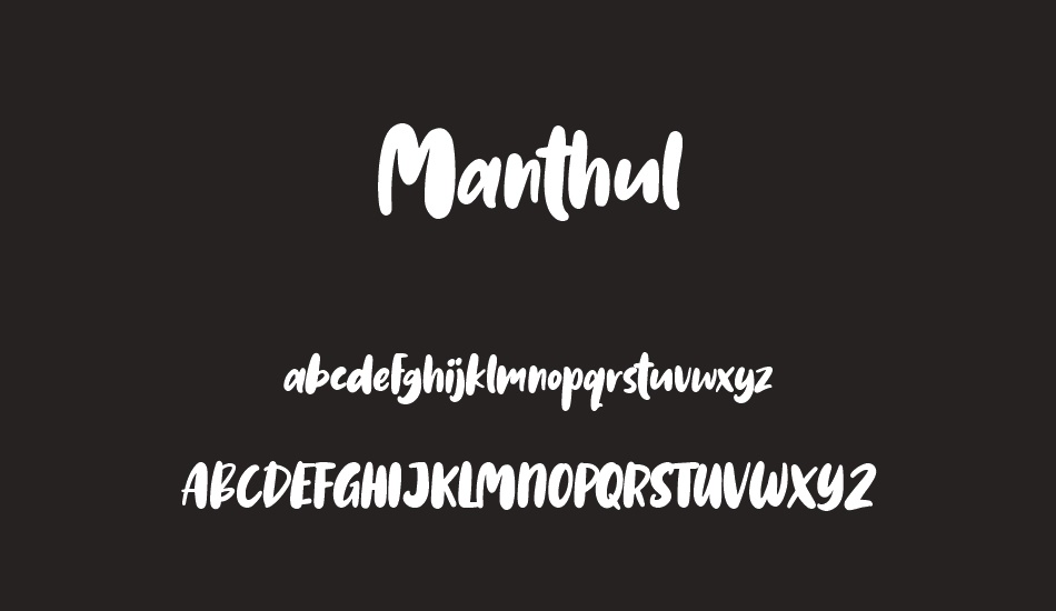 Manthul font