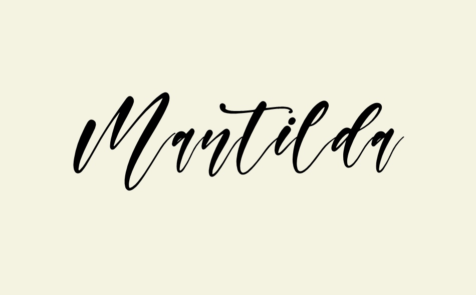 Mantilda font big