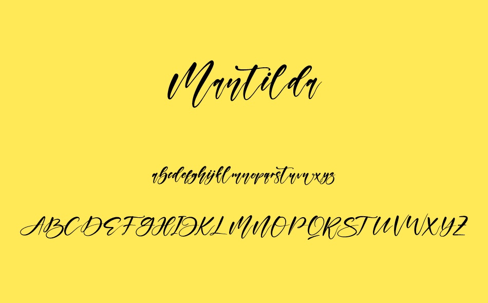 Mantilda font