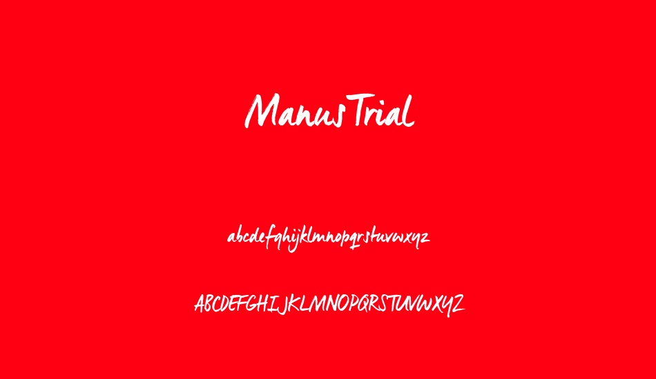 ManusTrial font