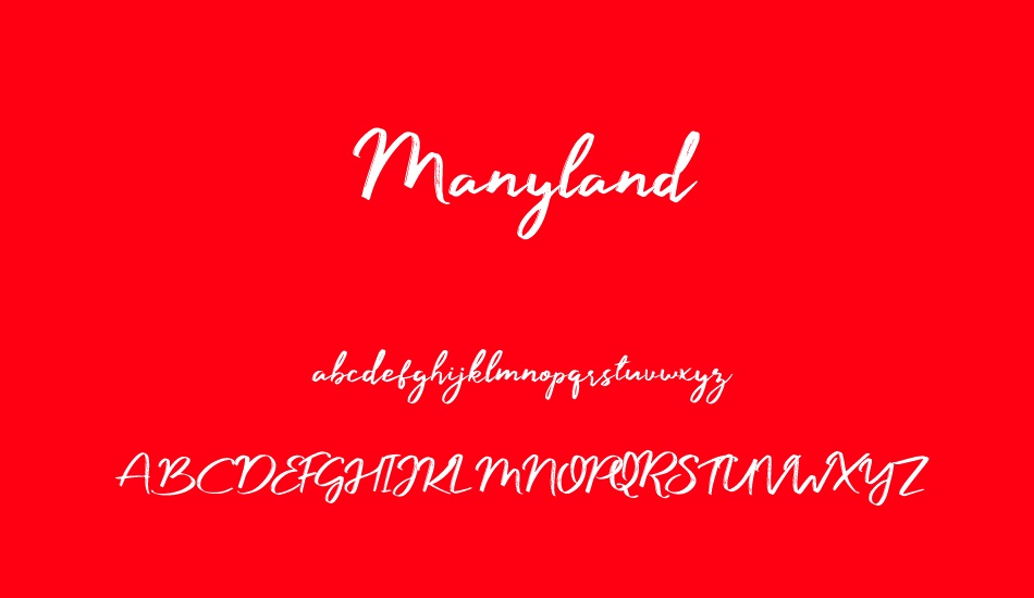 Manyland Free font