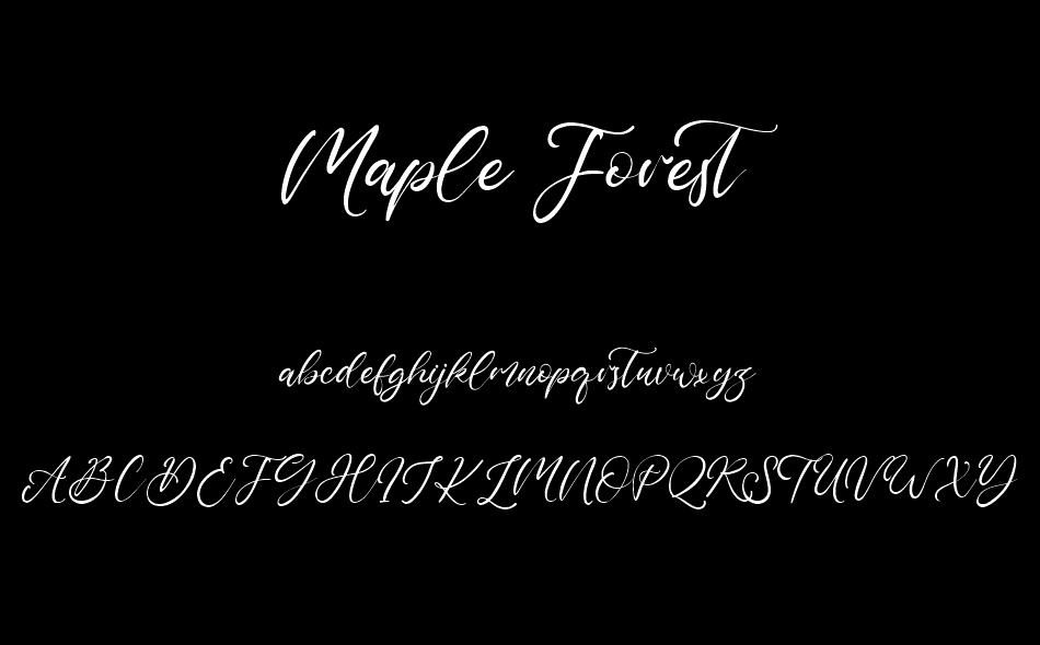 Maple Forest font