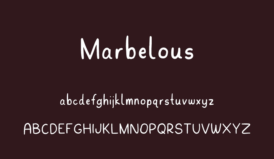 Marbelous font