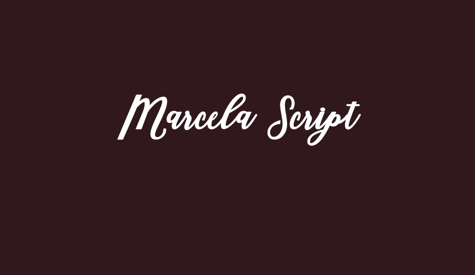 Marcela Script font big