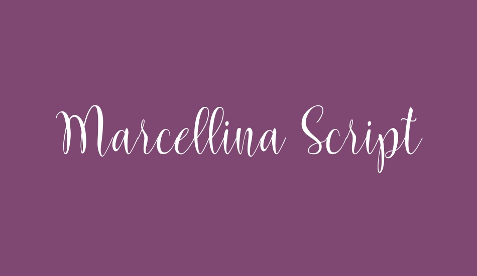 Marcellina Script font big