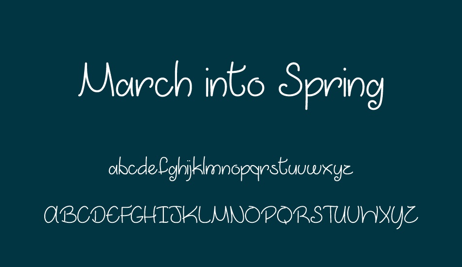 March into Spring font