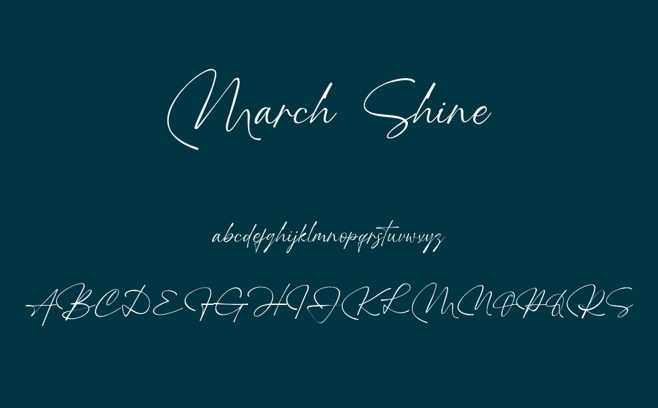 March Shine font