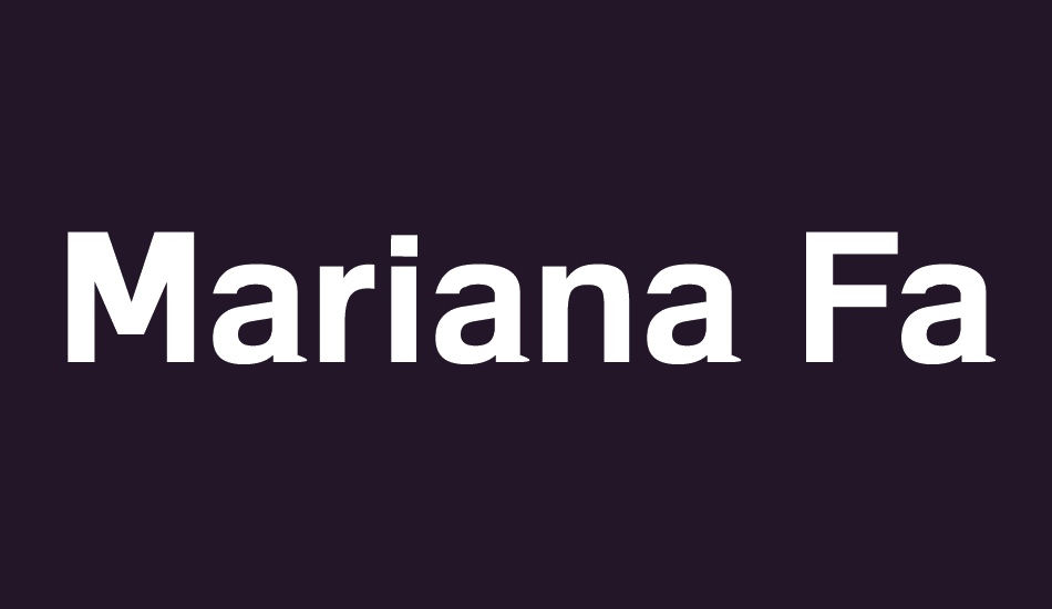 Mariana Family font big