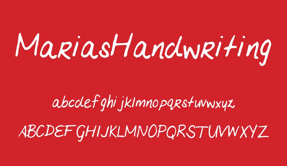 MariasHandwriting font