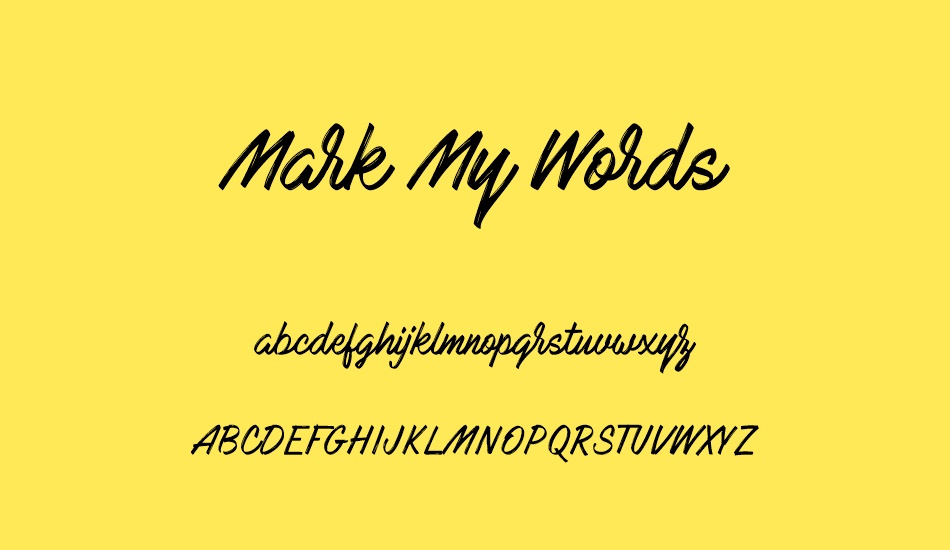 Mark My Words font