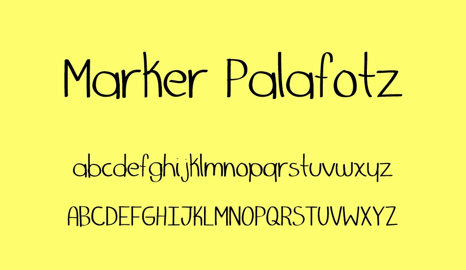 Marker Palafotz font