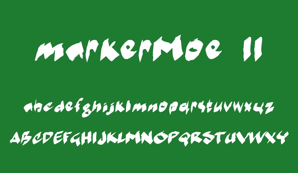 markerMoe II font