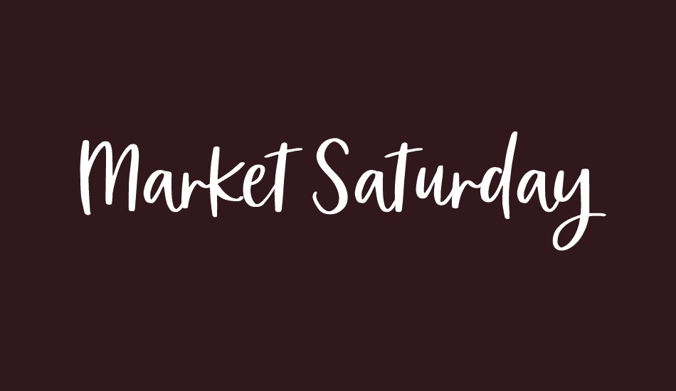 Market Saturday font big