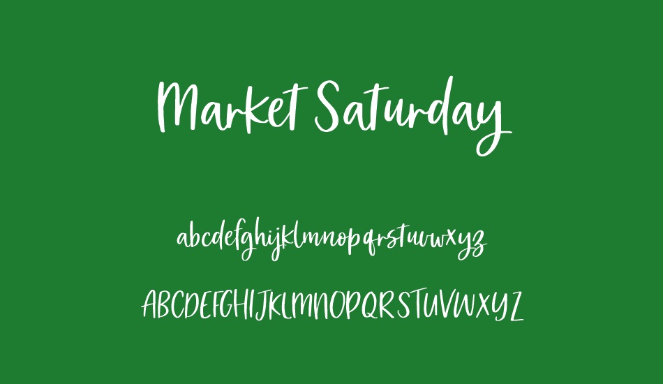 Market Saturday font