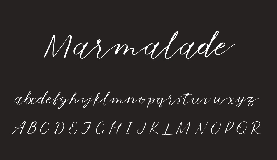 Marmalade font