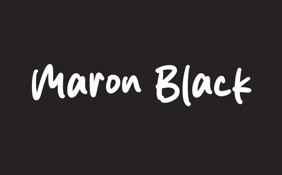 Maron Black font big