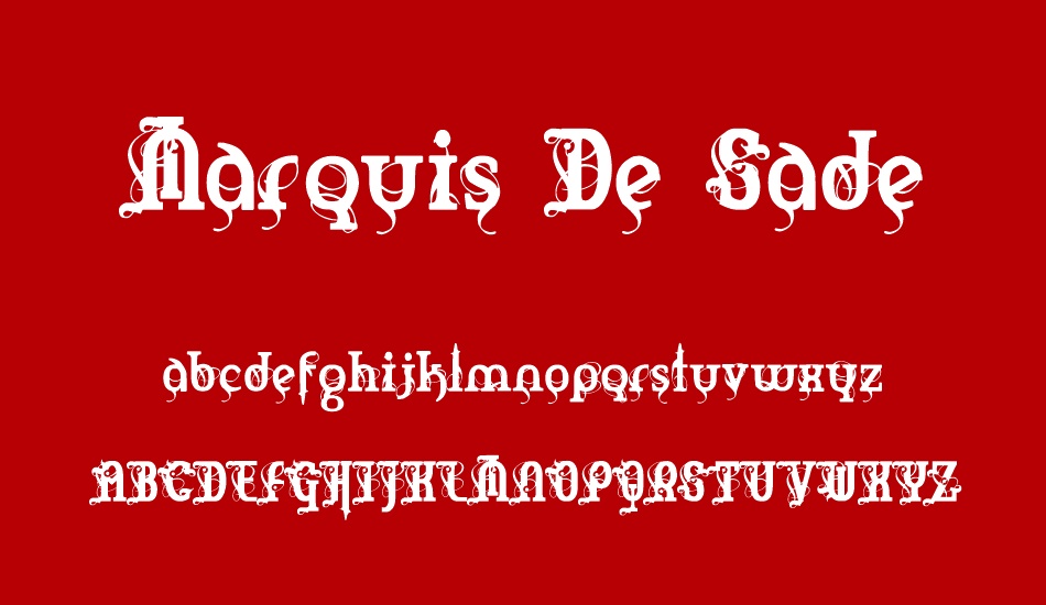 Marquis De Sade font