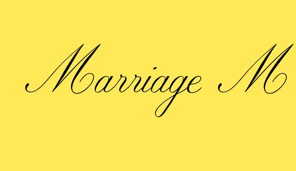 Marriage Moment Personal Use font big
