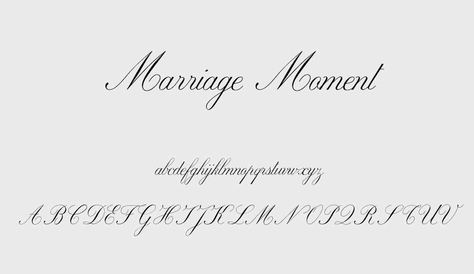 Marriage Moment Personal Use font
