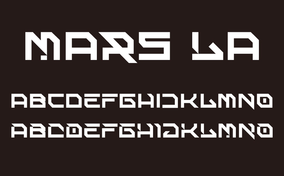 Mars Landing font