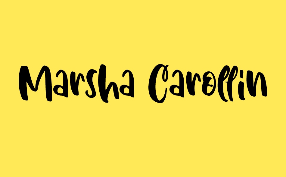 Marsha Carolline font big