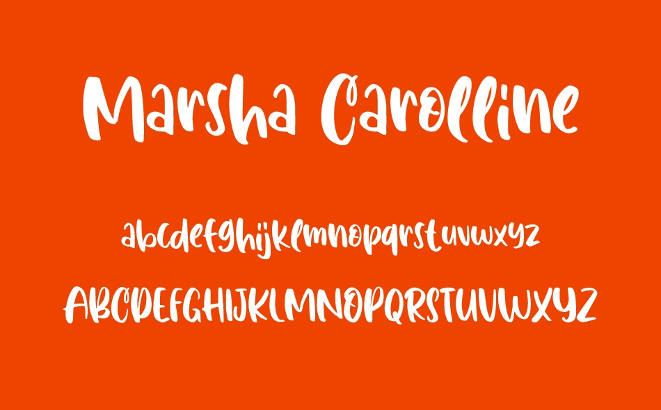 Marsha Carolline font
