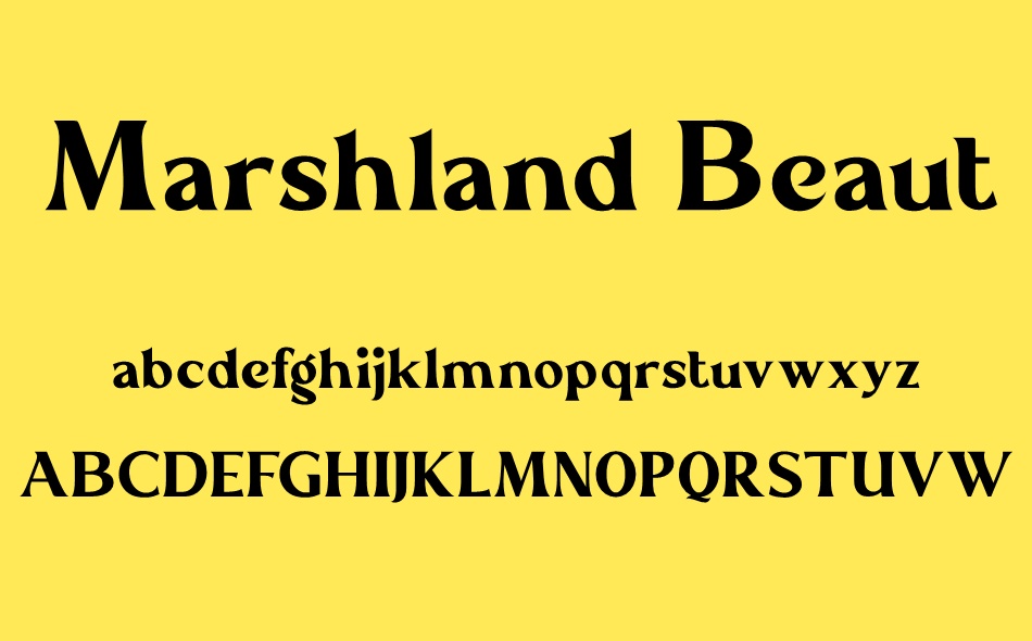 Marshland Beauty font