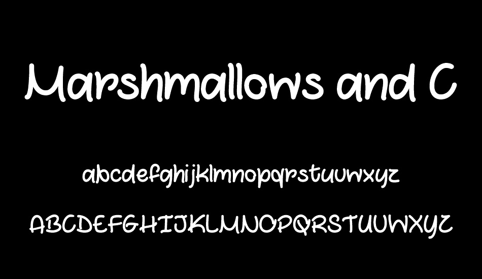 Marshmallows and Chocolate font