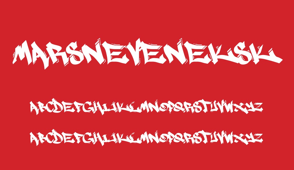 MARSNEVENEKSK font