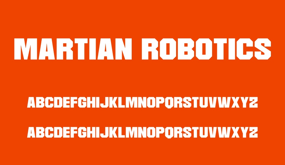 Martian Robotics font