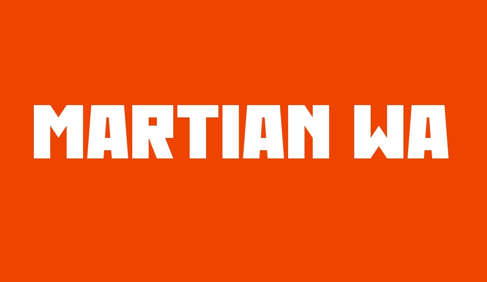 Martian Wars font big