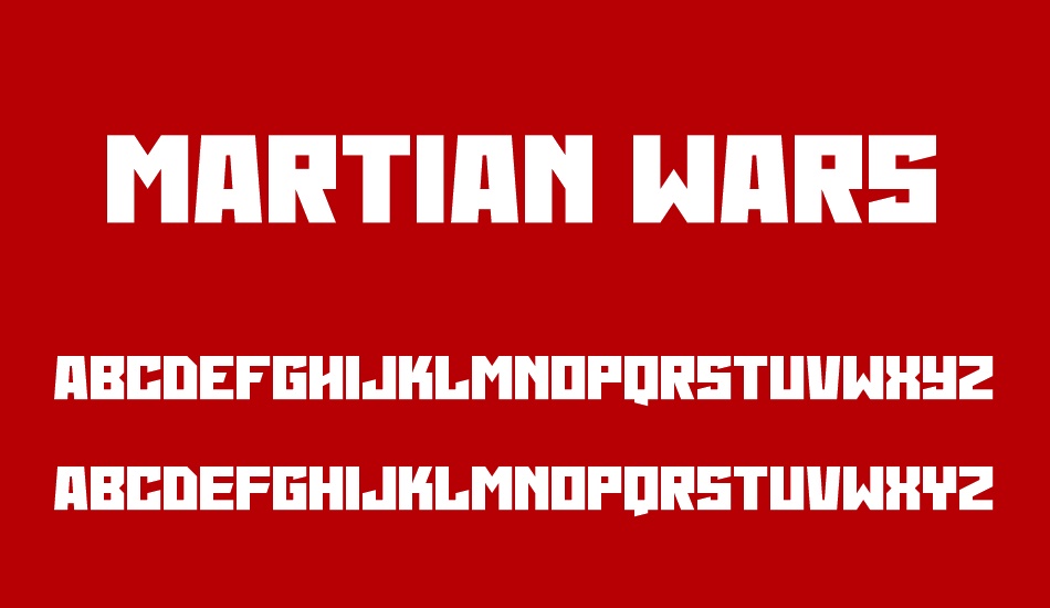Martian Wars font